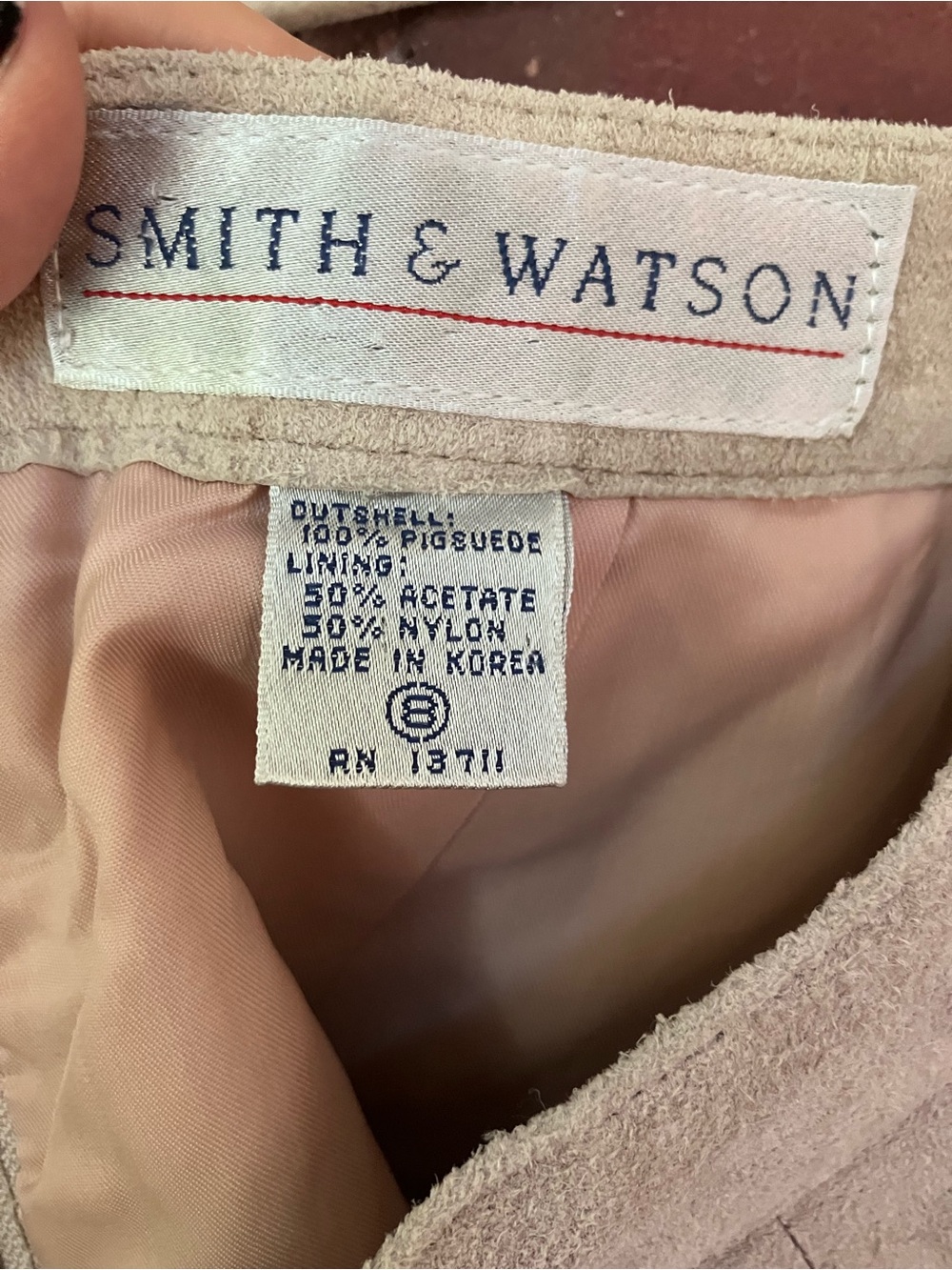 Vintage Suede Midi Skirt by Smith&Watson - Picture 6 of 6